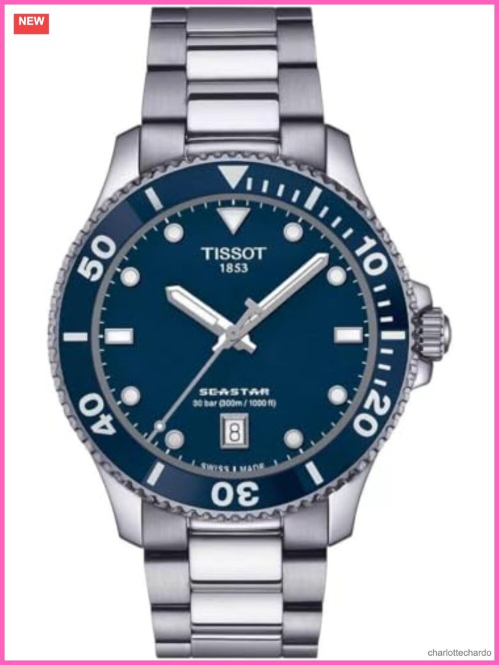 Tissot Seastar 1000 Swiss Quartz Watch 40mm Stainless Steel Date